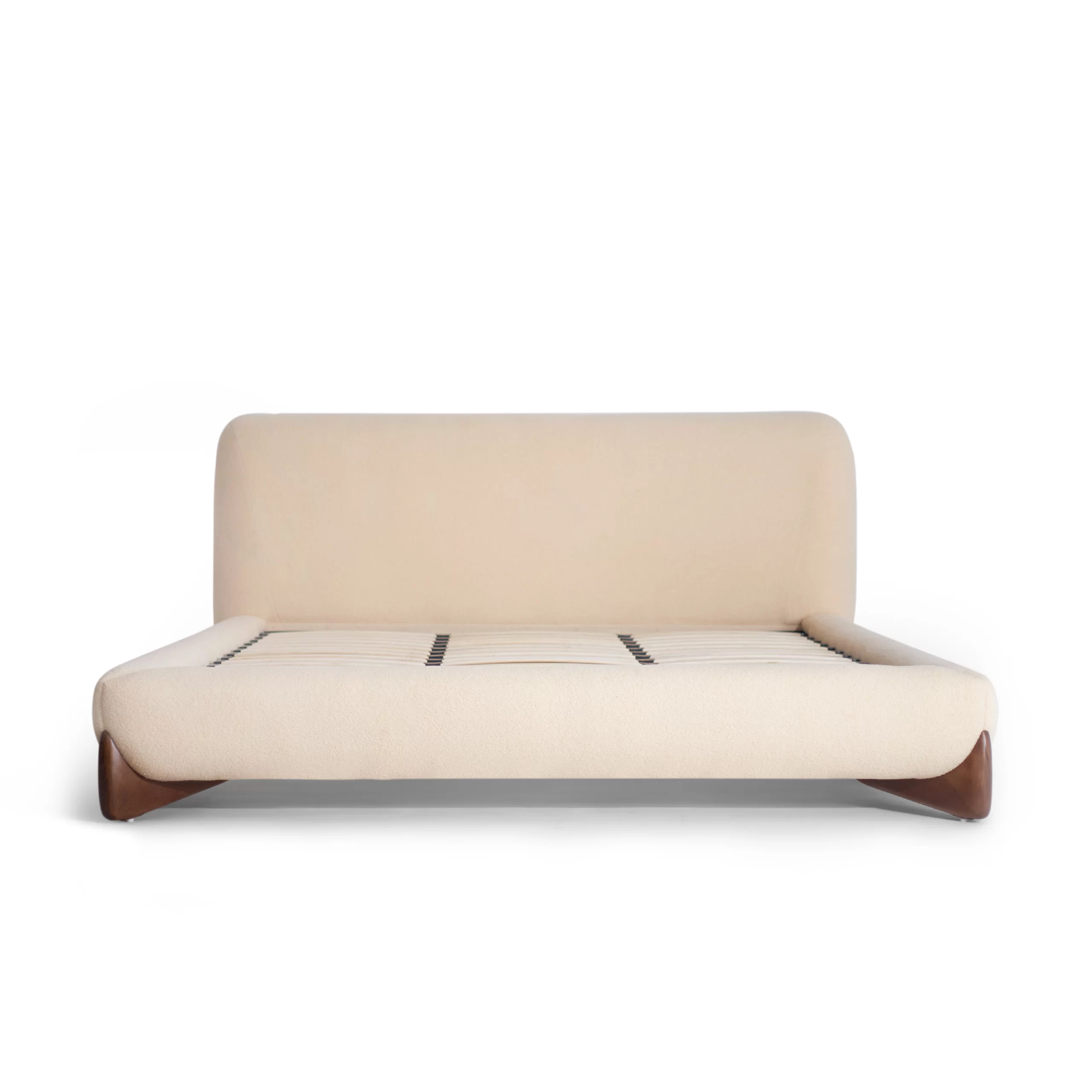 Giường SOFTBAY bọc vải Boucle màu kem