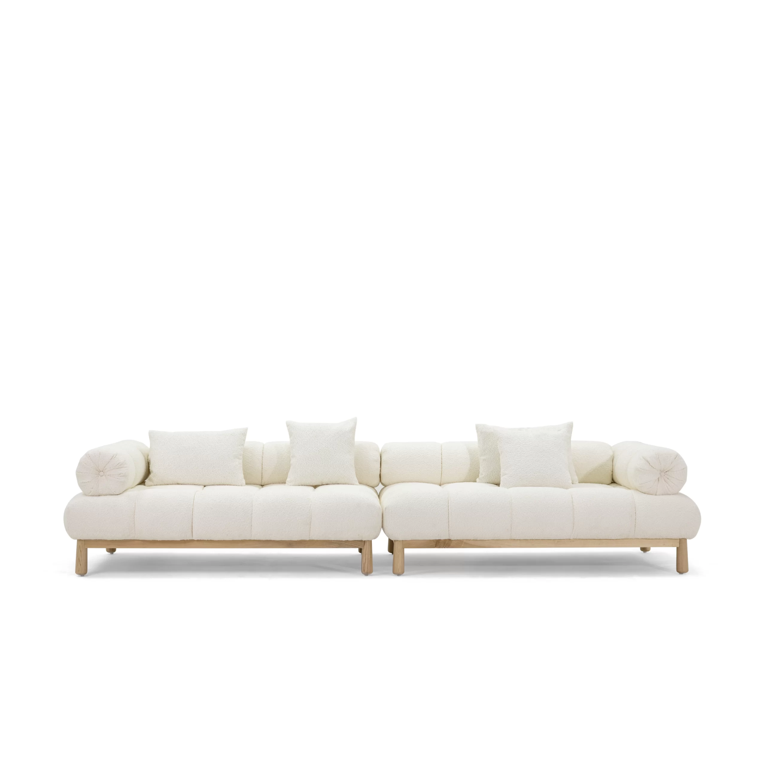 Sofa module SEVIGNE bọc vải Boucle màu kem