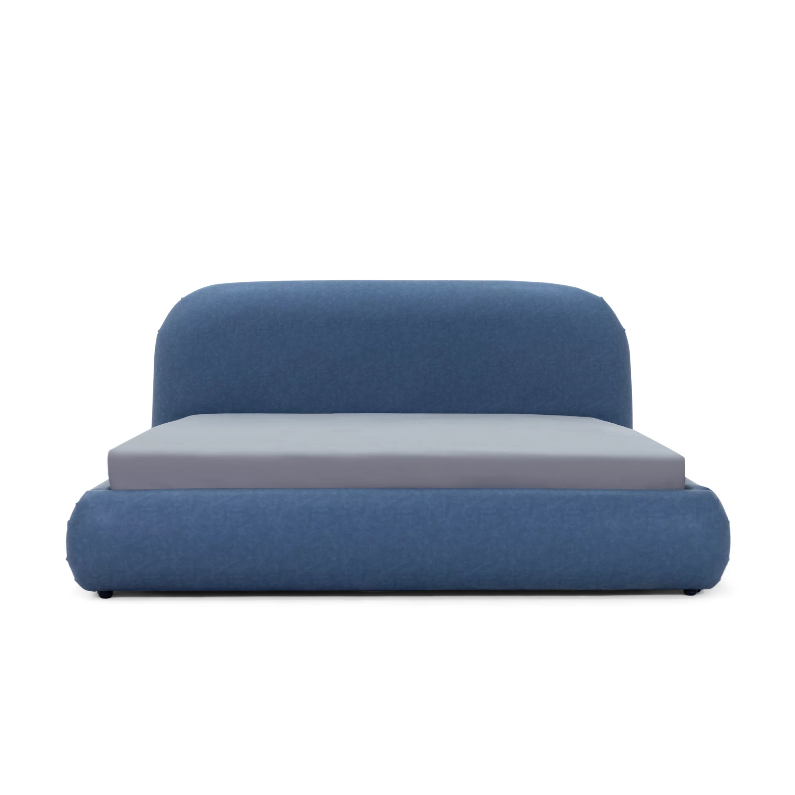 Giường LAURENT bọc da Microfiber màu xanh biển