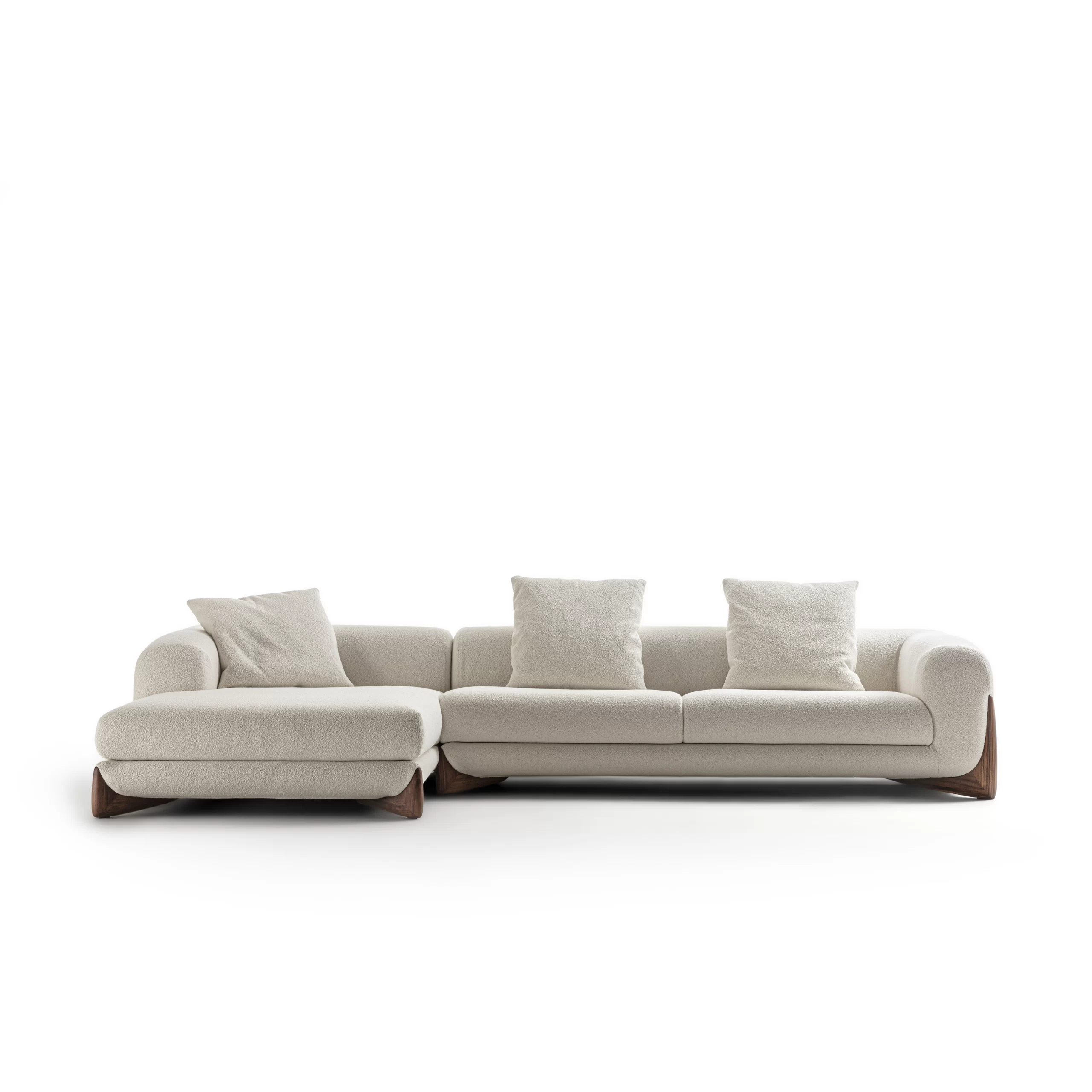 Sofa SOFTBAY chữ L bọc vải Bouclé màu be