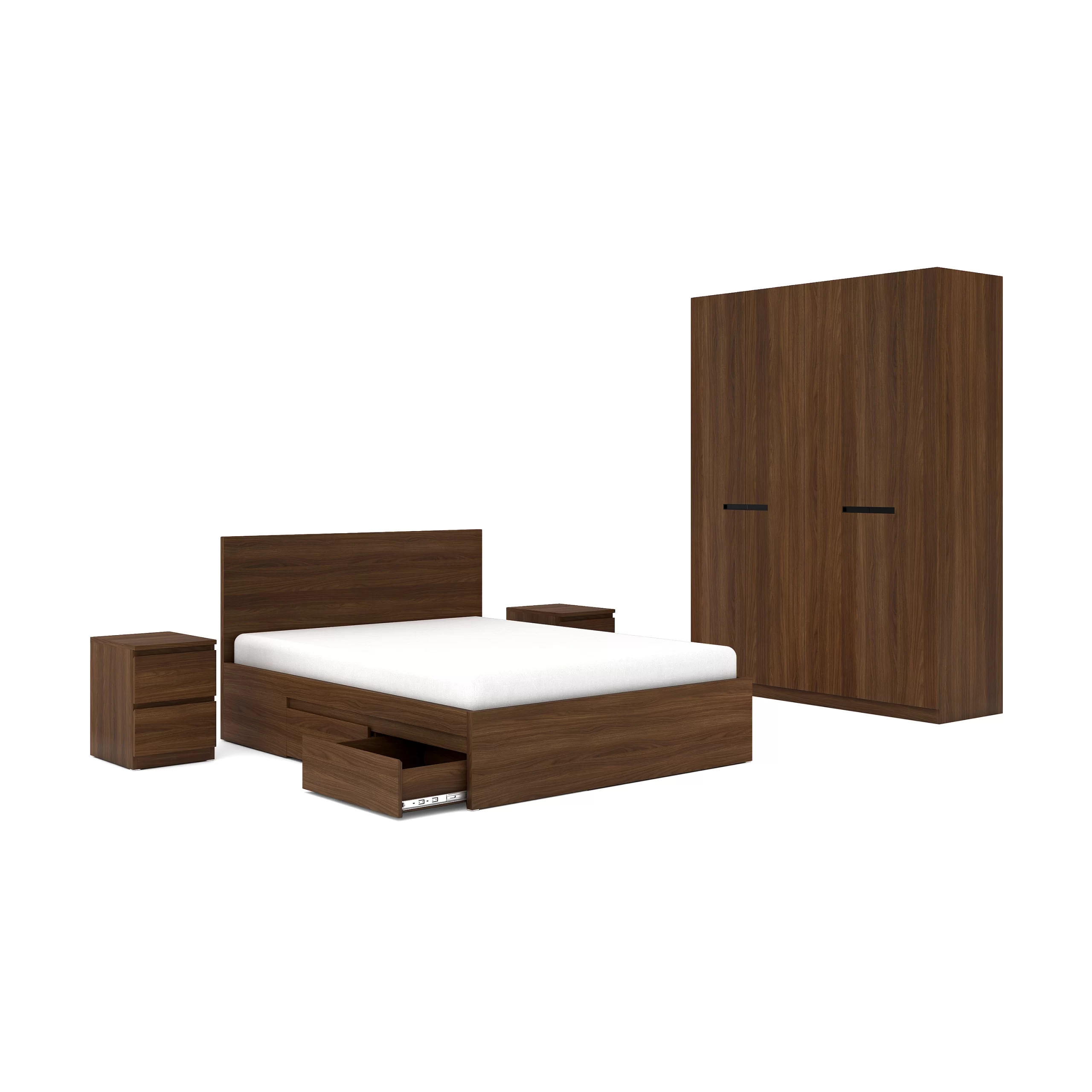 Bộ nội thất phòng ngủ CONSTELLA màu Óc chó