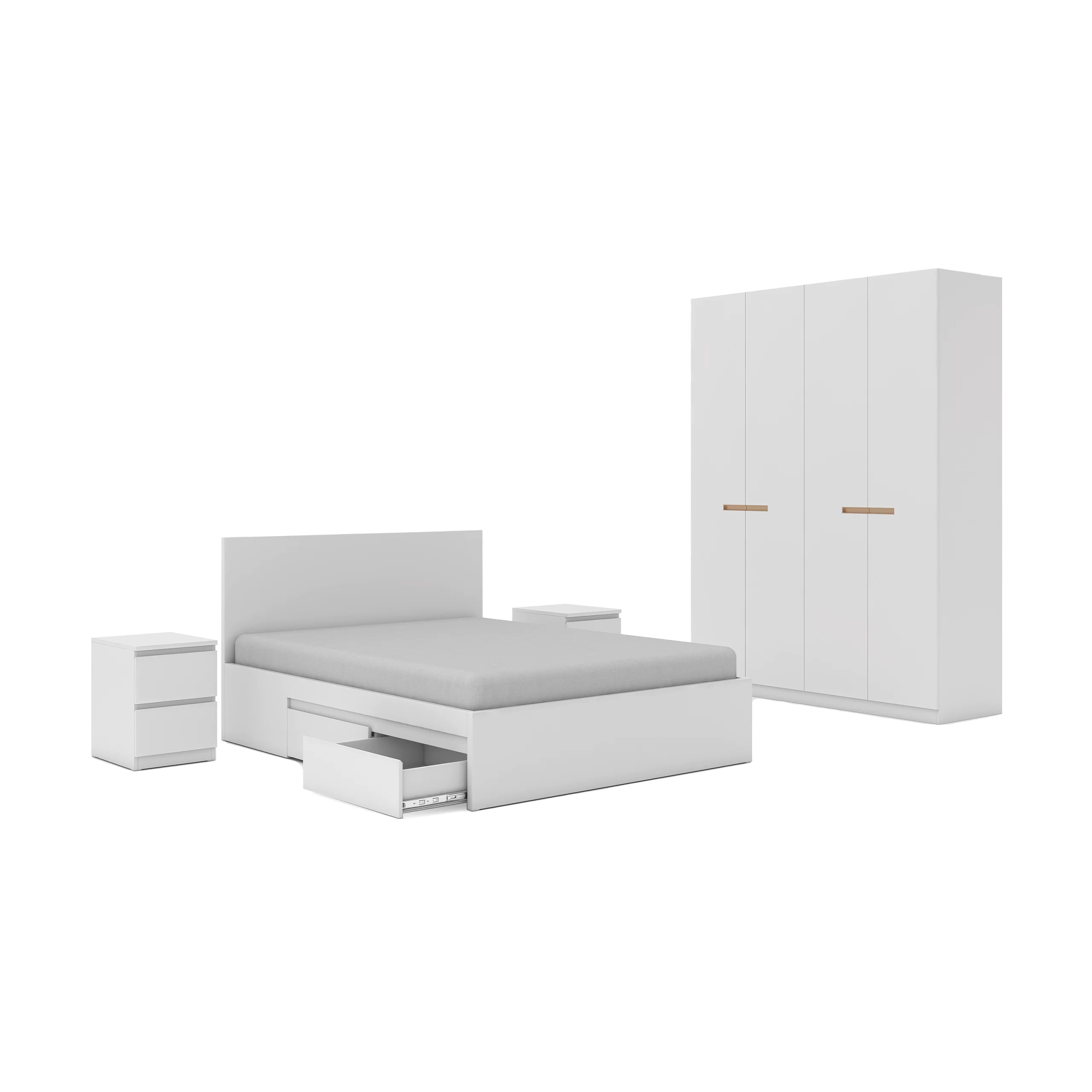 Bộ nội thất phòng ngủ CONSTELLA màu Trắng