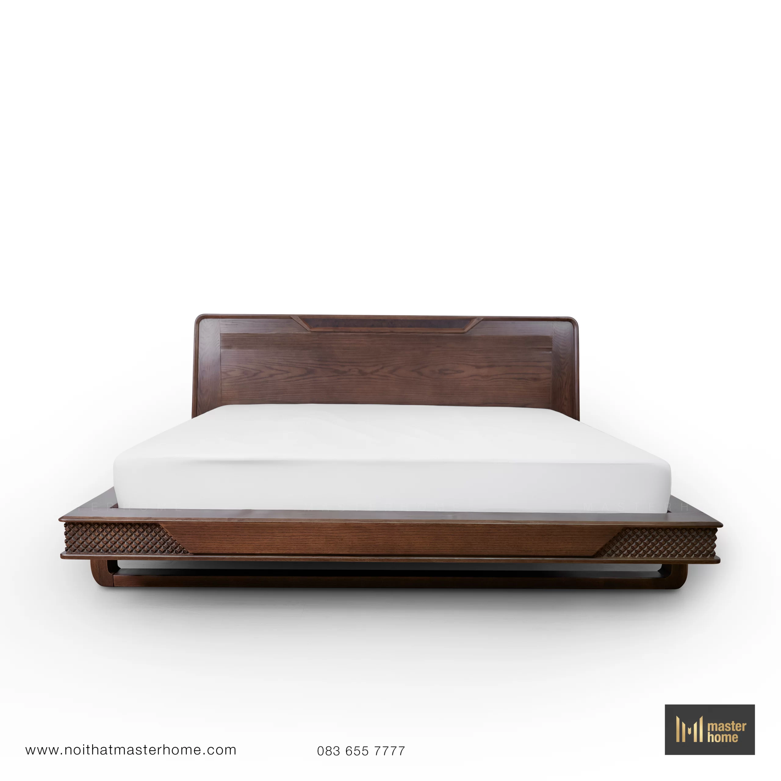 Giường gỗ sồi trắng 2200×2000 MBM-B05