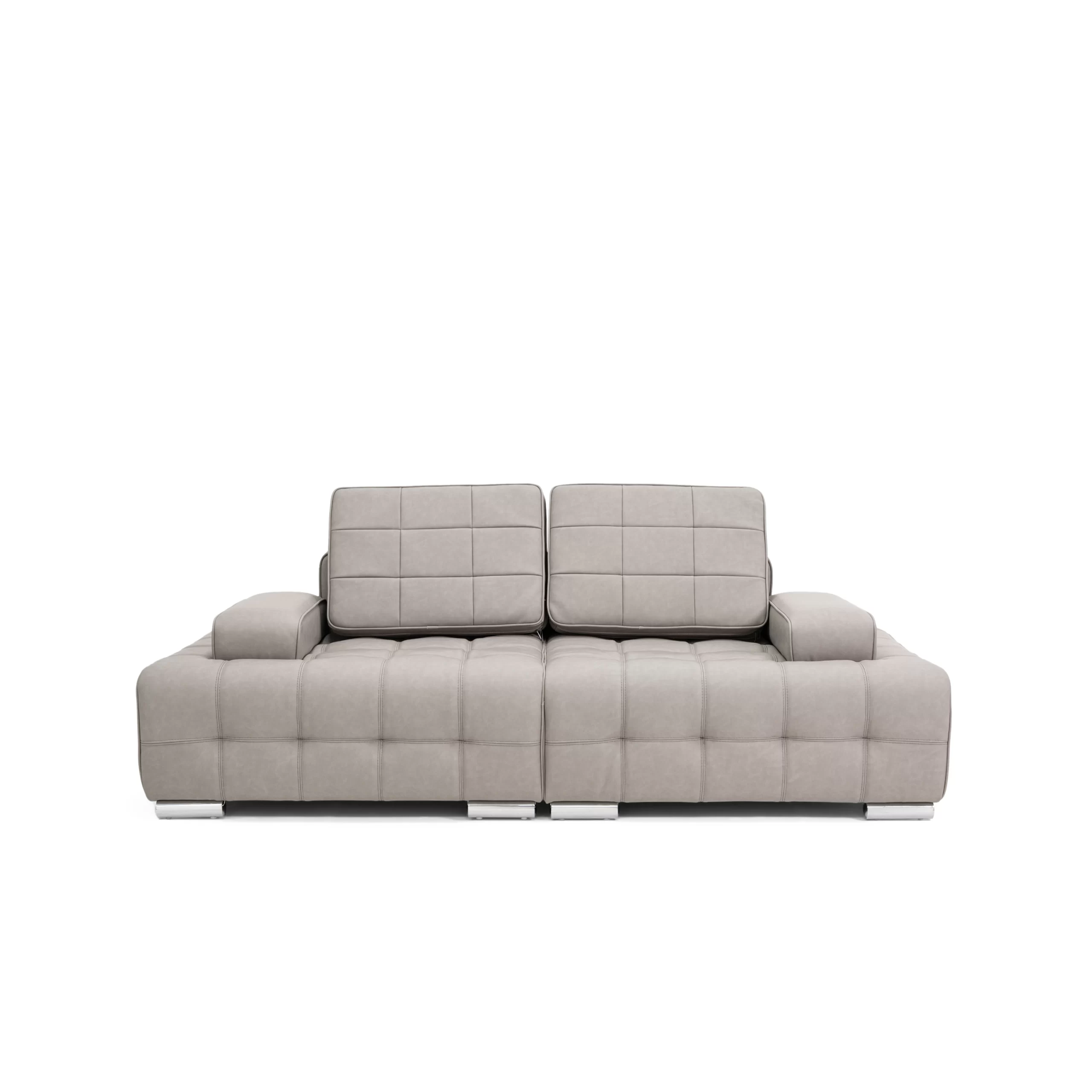 Sofa MINOTTI bọc da Microfiber màu ghi sáng
