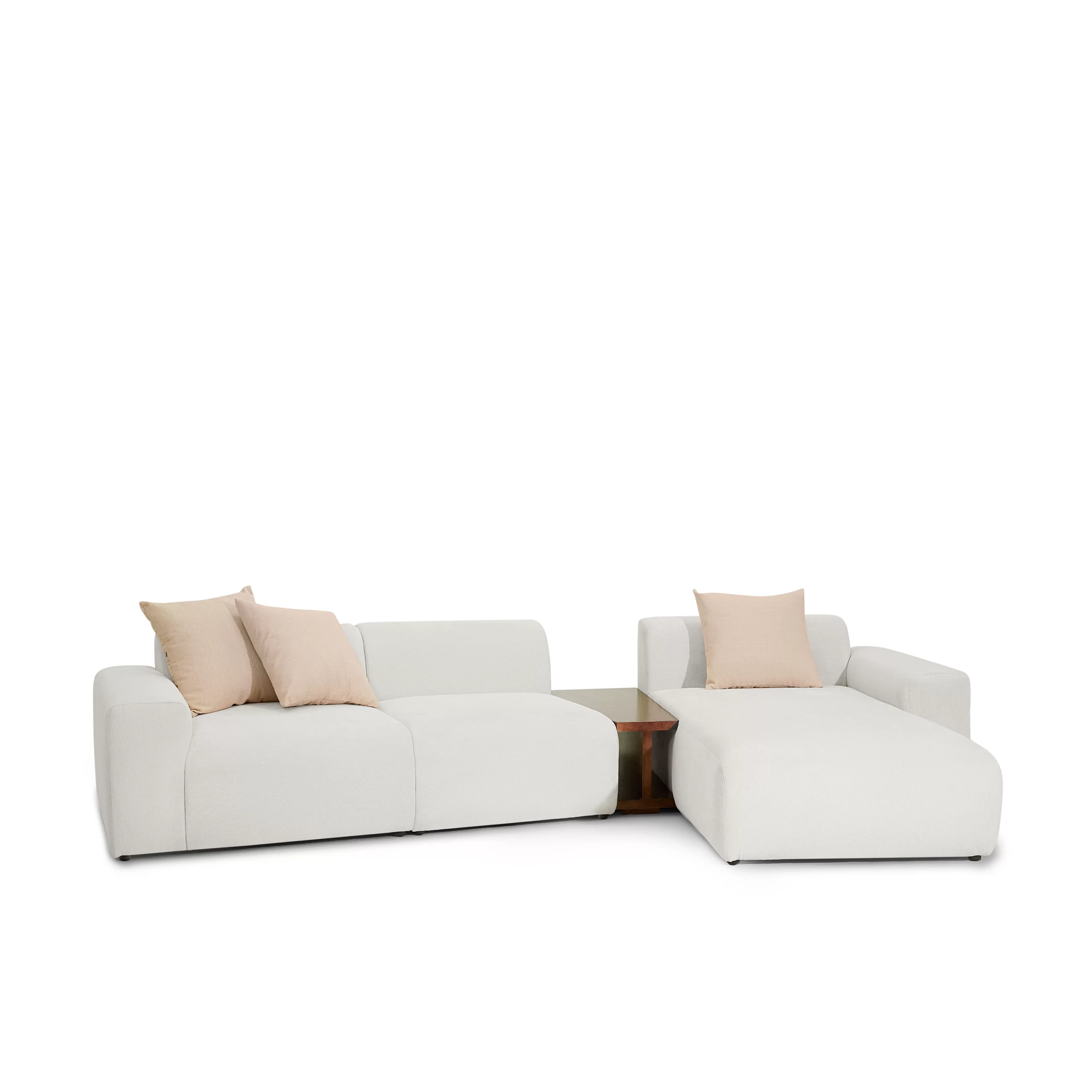 Sofa module PONTE bọc vải dệt màu ghi sáng