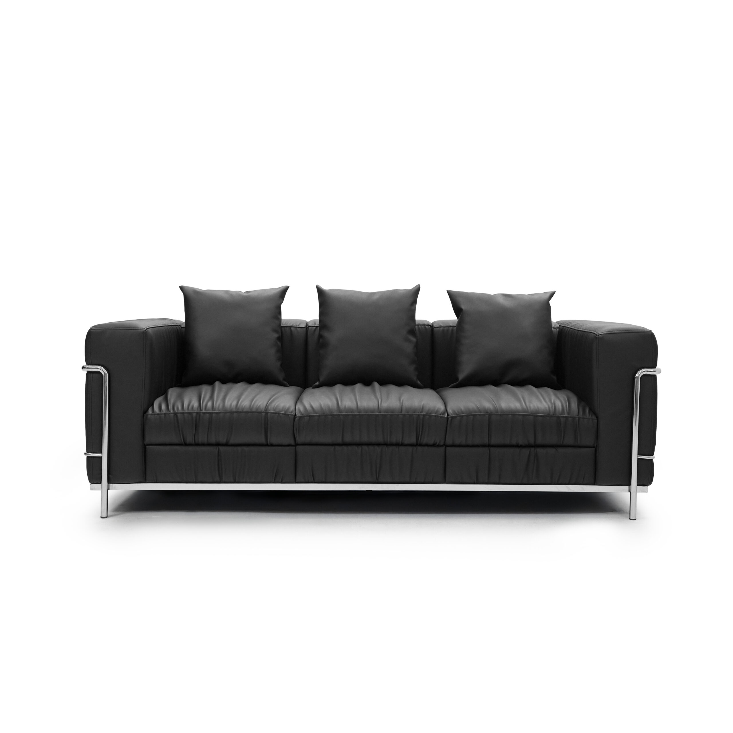 Sofa GRAND CONFORT 2200 bọc da Micrfiber vân hạt màu đen mờ