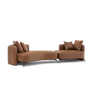 Sofa RILL 2980 bọc da màu nâu camel