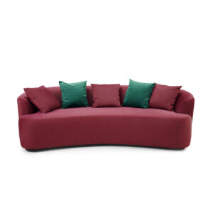 Sofa YVES 2400 bọc vải nhung mịn màu đỏ Ruby