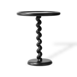 Bàn phụ tròn TWISTER màu đen mờ