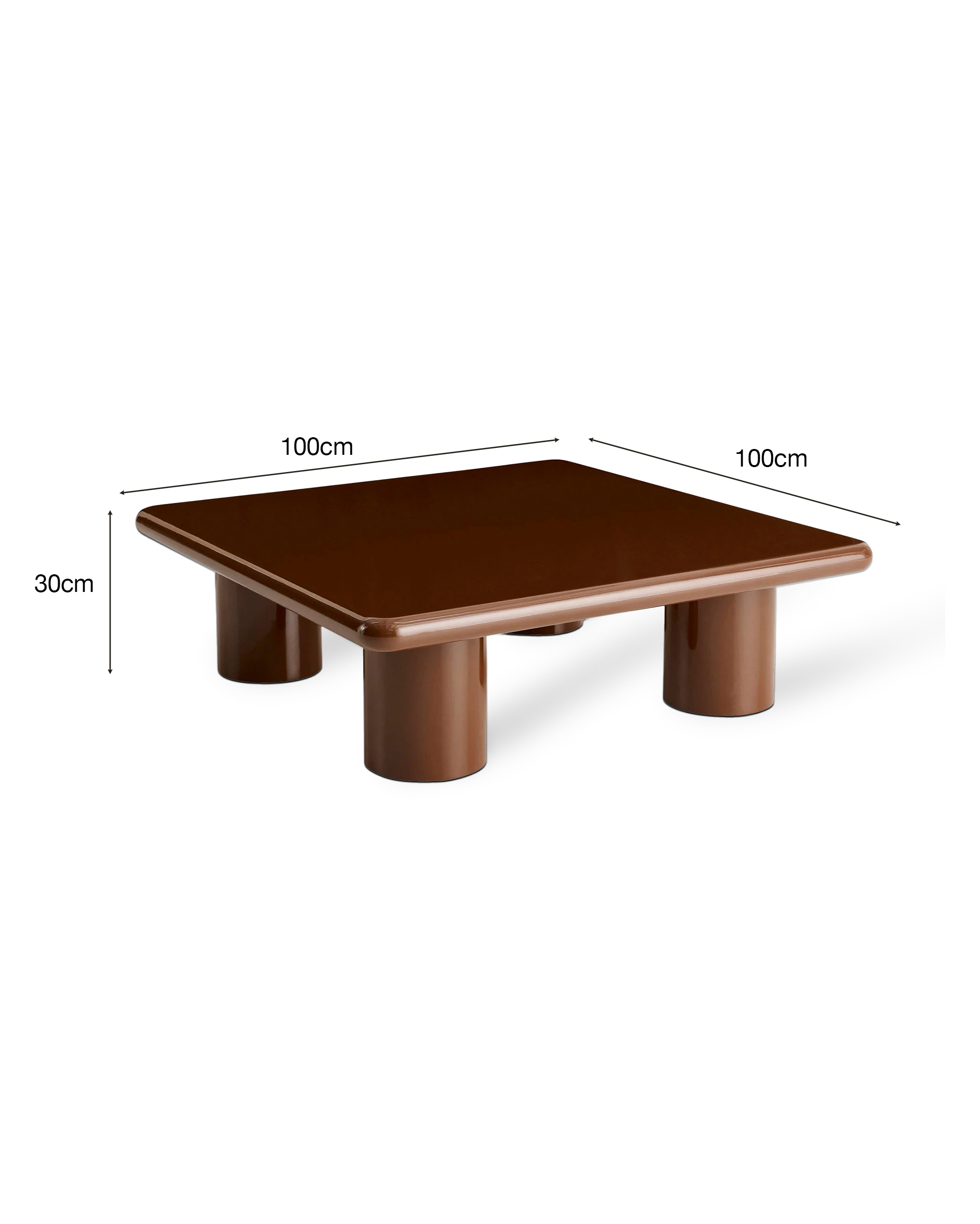 Sơ đồ kích thước Bàn cà phê RALLU 100x100x30cm