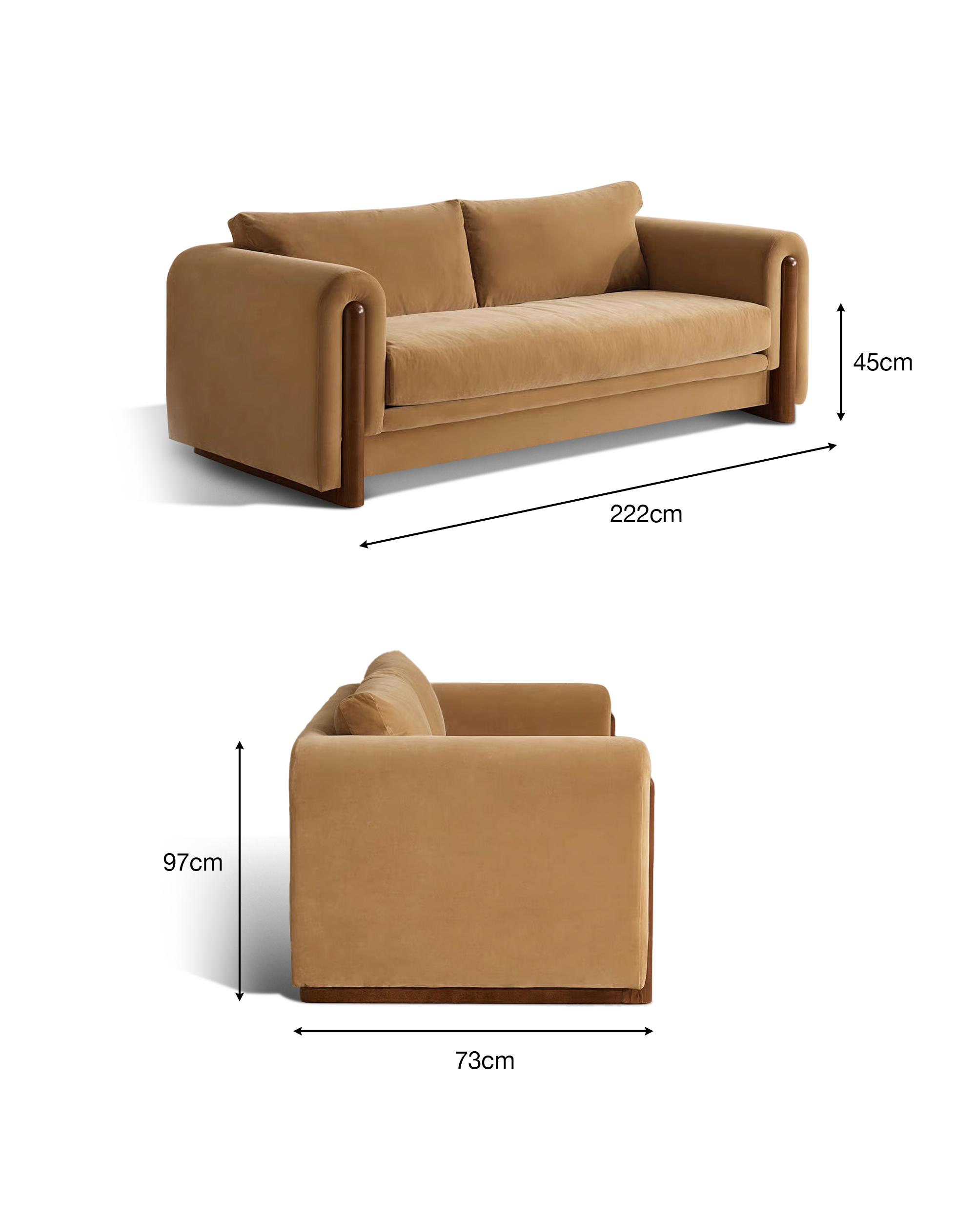 Sơ đồ kích thước Sofa FARREL