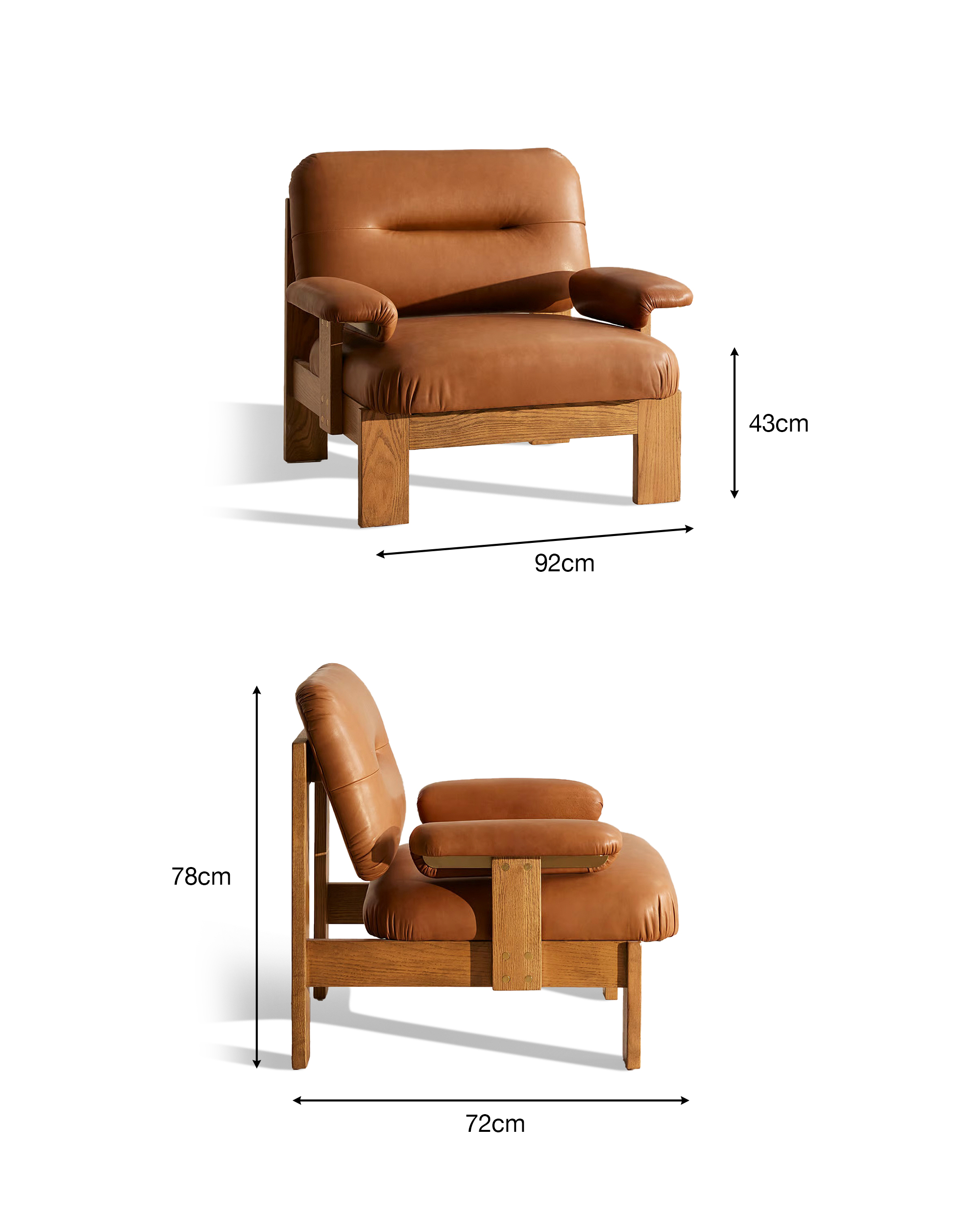 Sơ đồ kích thước Ghế bành HORTON
